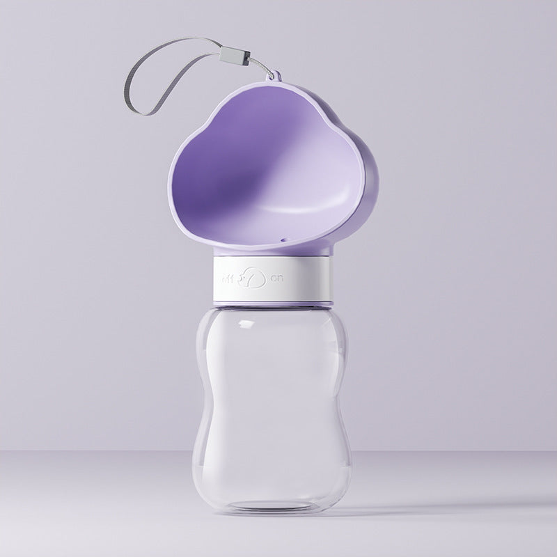 Portable Pet Water Bottle with Feeding Bowl