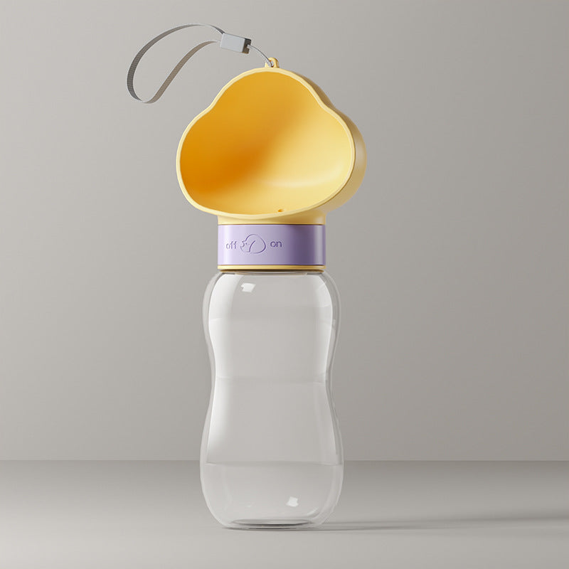 Portable Pet Water Bottle with Feeding Bowl