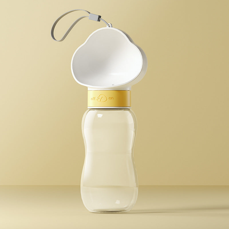 Portable Pet Water Bottle with Feeding Bowl