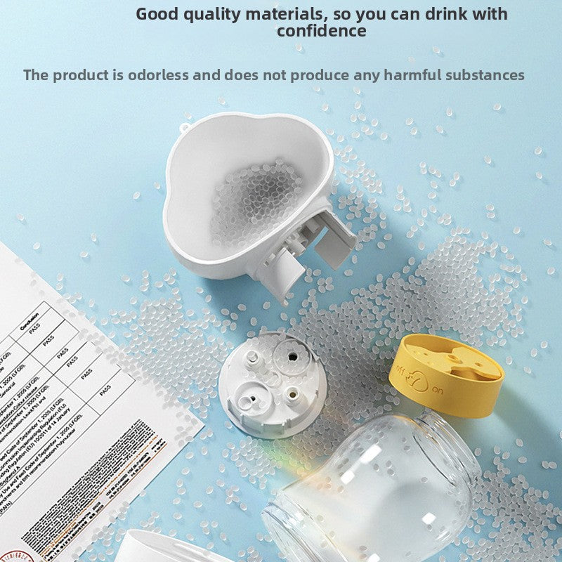 Portable Pet Water Bottle with Feeding Bowl