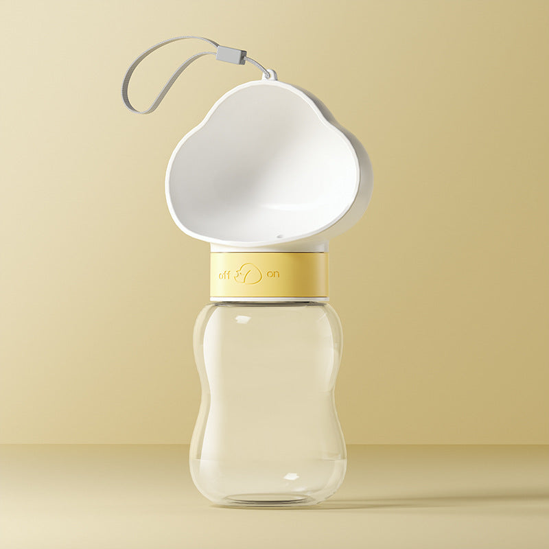 Portable Pet Water Bottle with Feeding Bowl