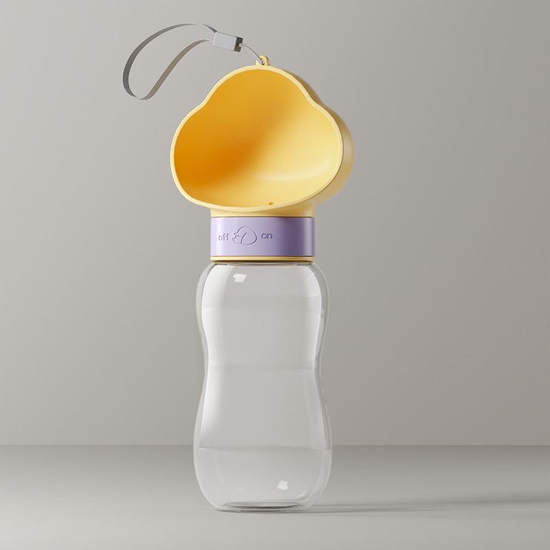 Portable Pet Water Bottle with Feeding Bowl