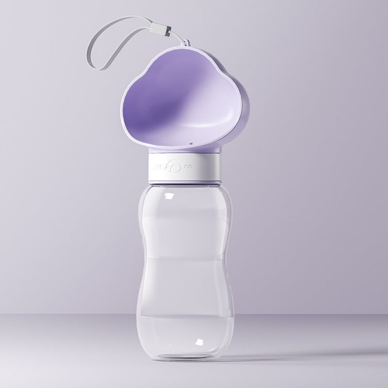 Portable Pet Water Bottle with Feeding Bowl